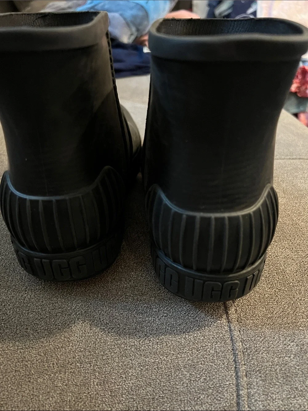UGG kids Black Waterproof Short Rain Boots